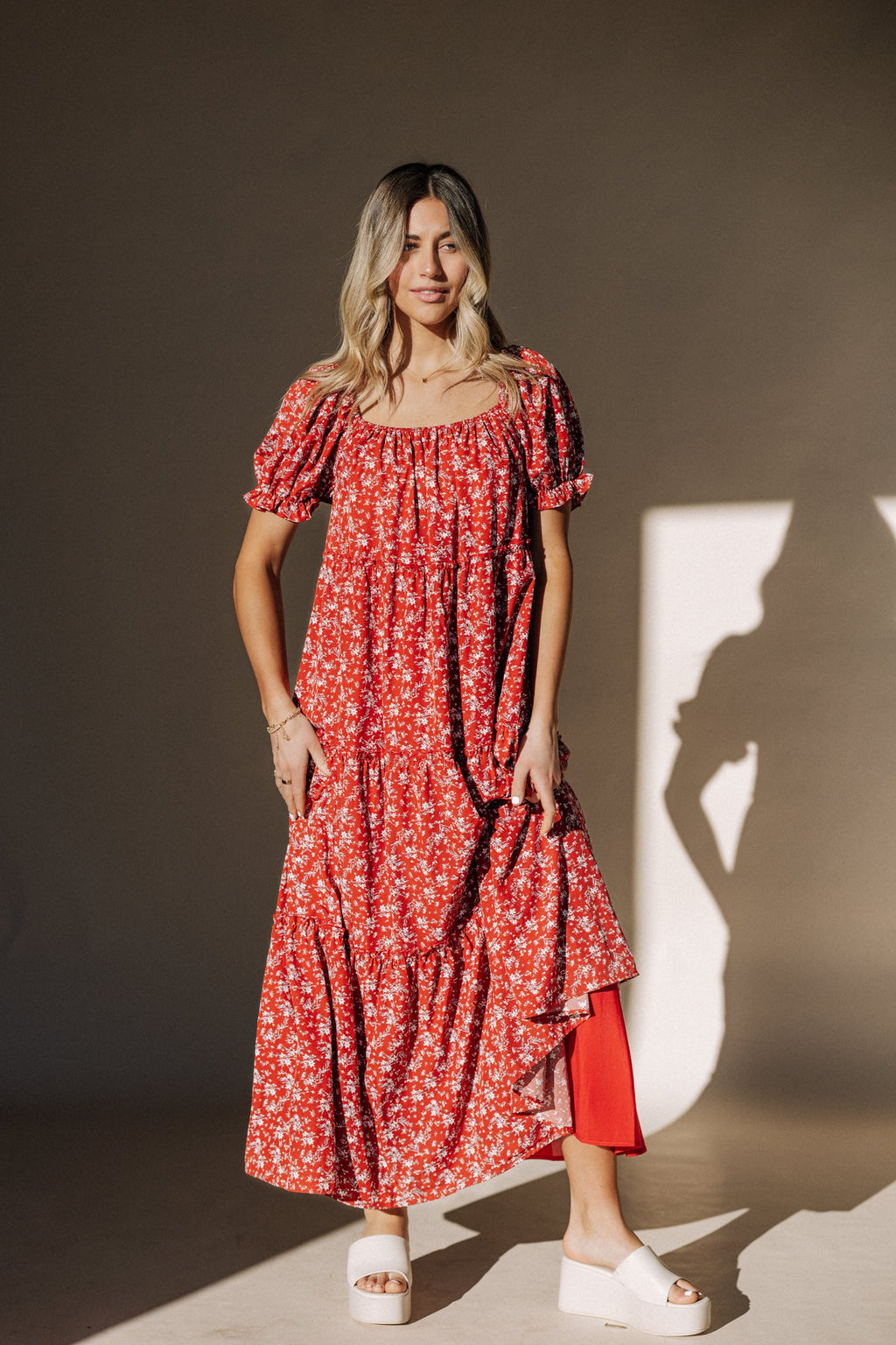 Bella Maxi Dress in Red