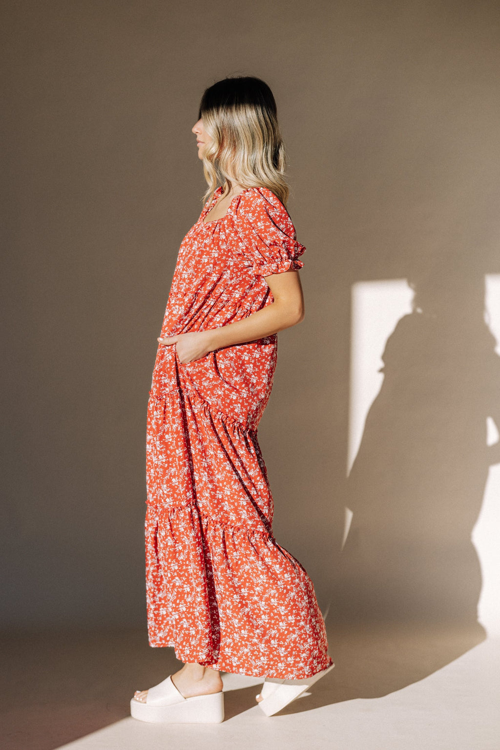 Bella Maxi Dress in Red