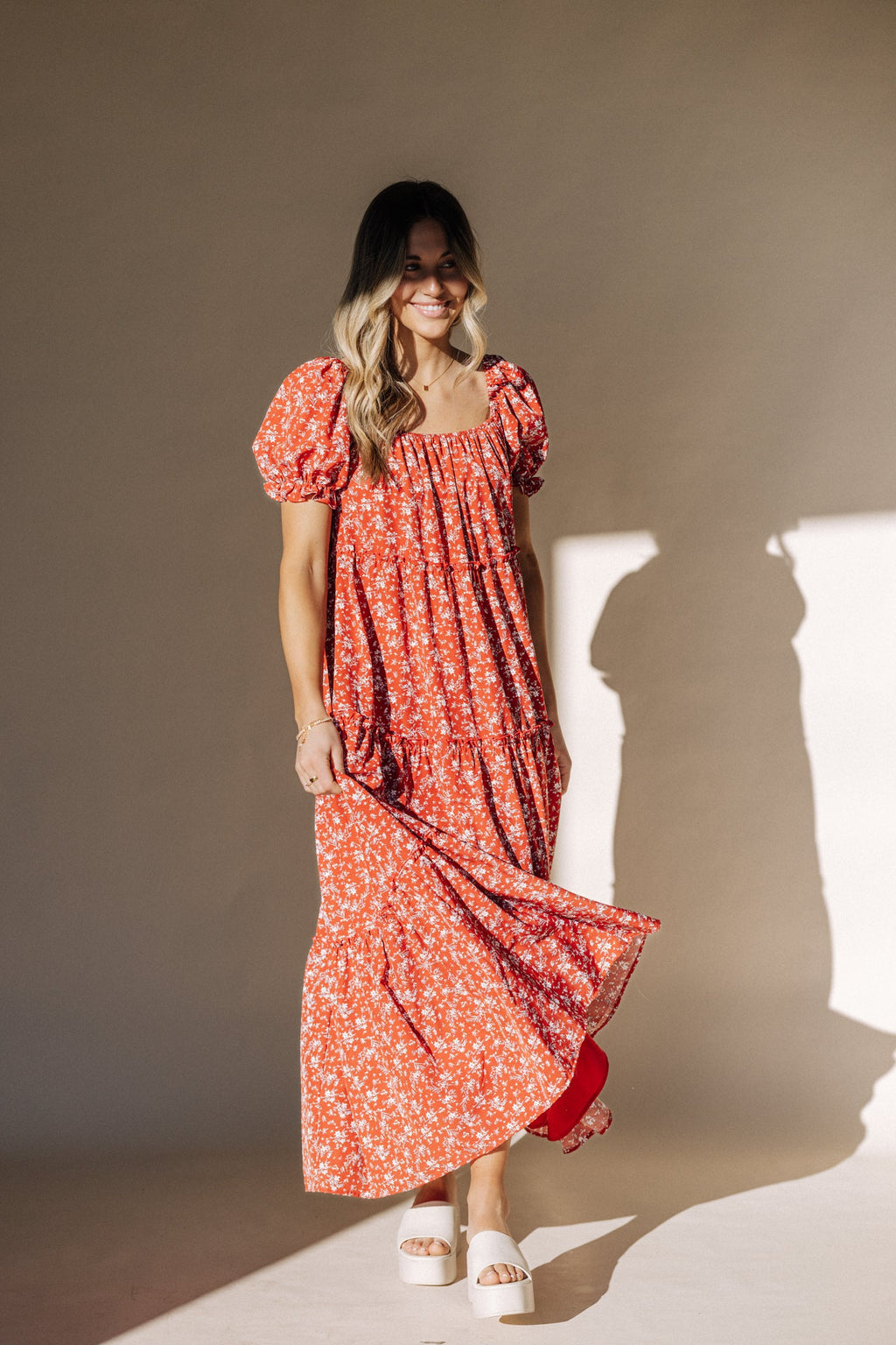 Bella Maxi Dress in Red
