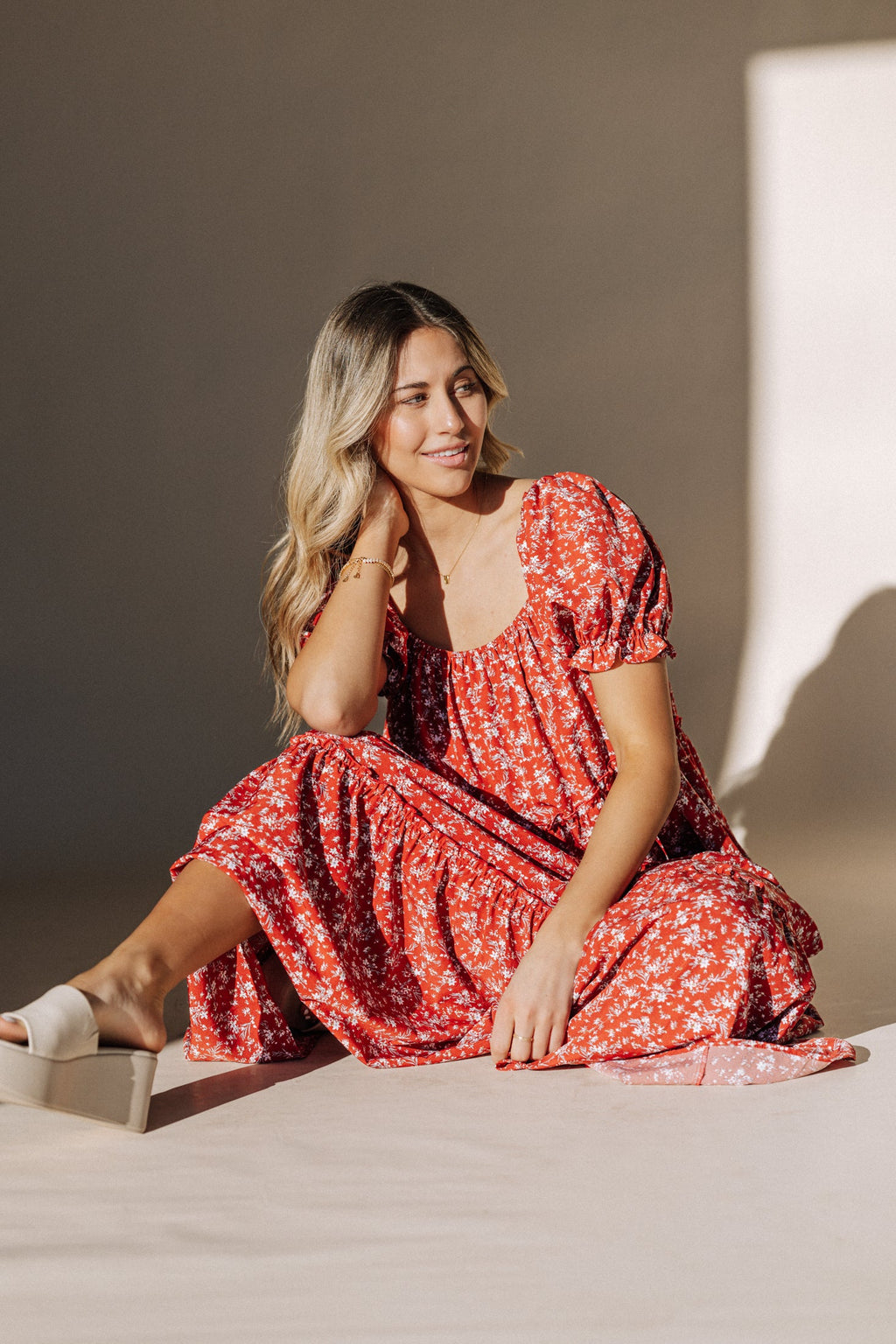 Bella Maxi Dress in Red