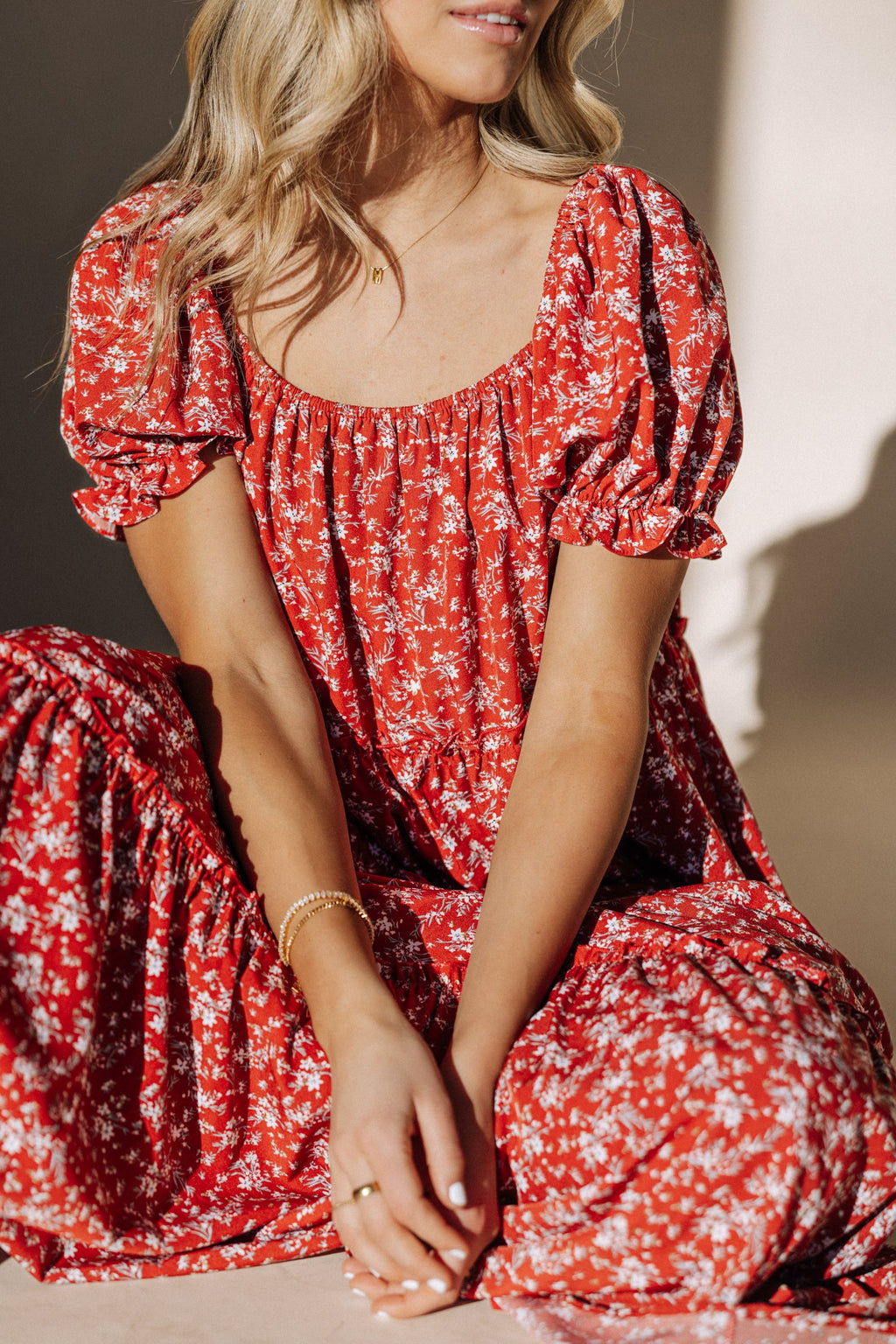 Bella Maxi Dress in Red