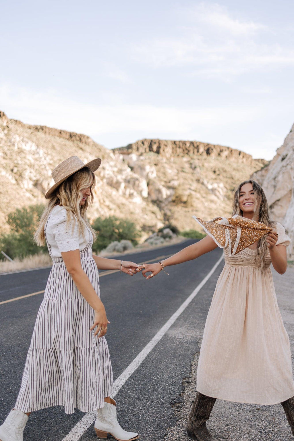 Elizabeth Overall Dress in Ivory Charcoal