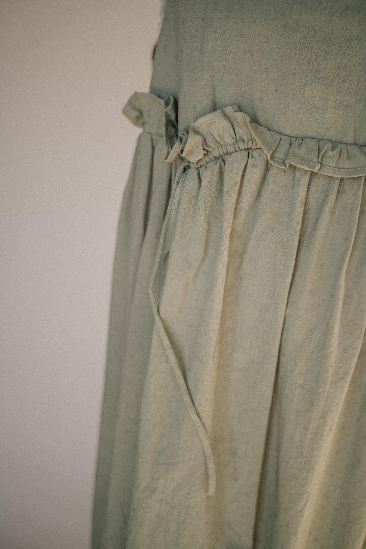 Arey Overall Dress in Olive