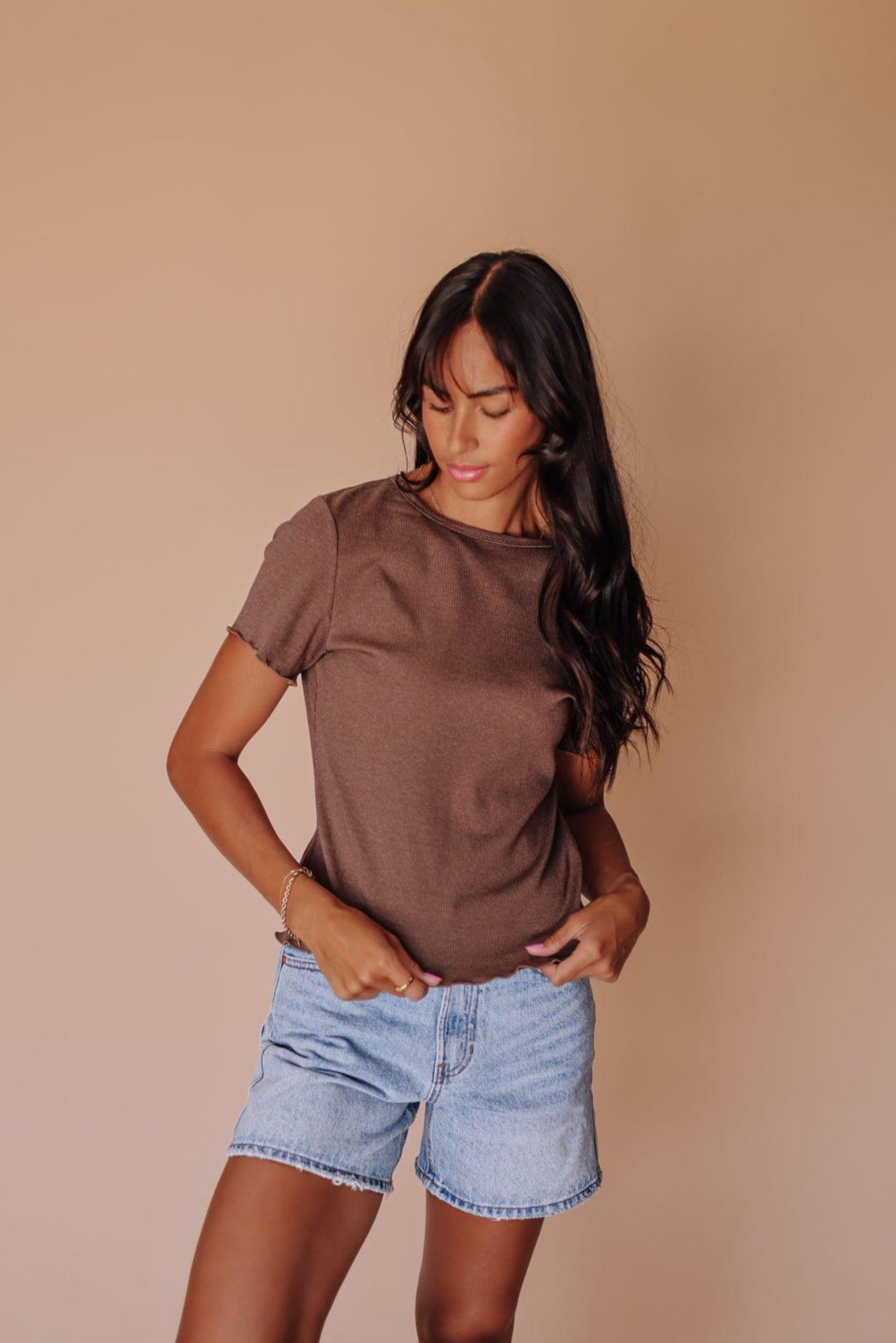 Marlee Bamboo Top in Brown