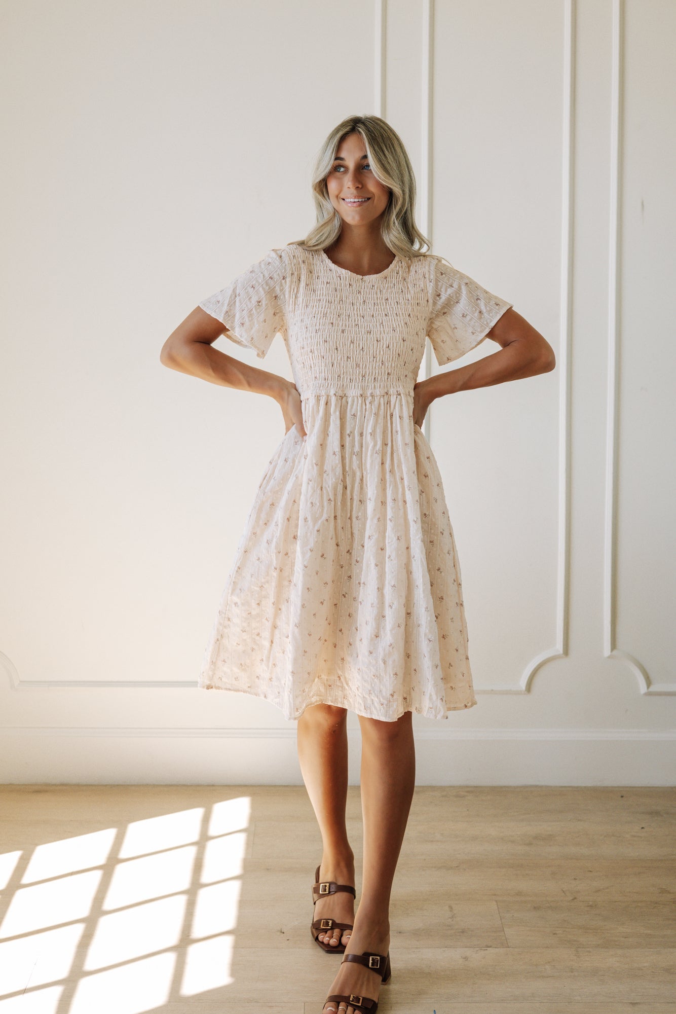 Maylee Dress in Peach