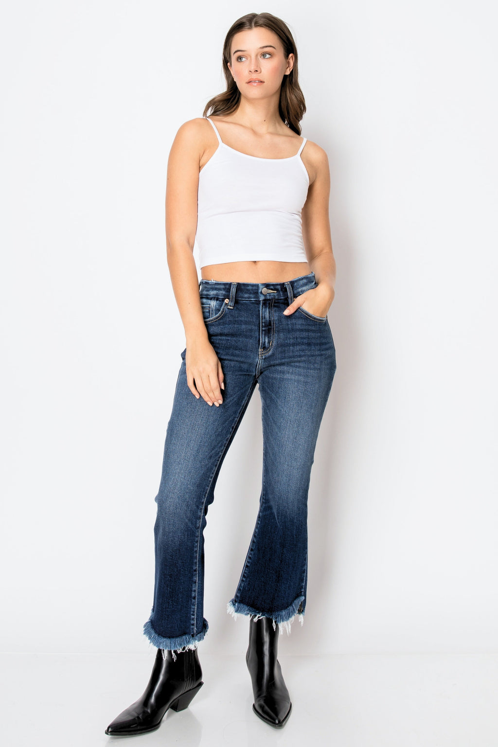 Corset ECO Friendly Colle High Rise Crop Flare Jeans