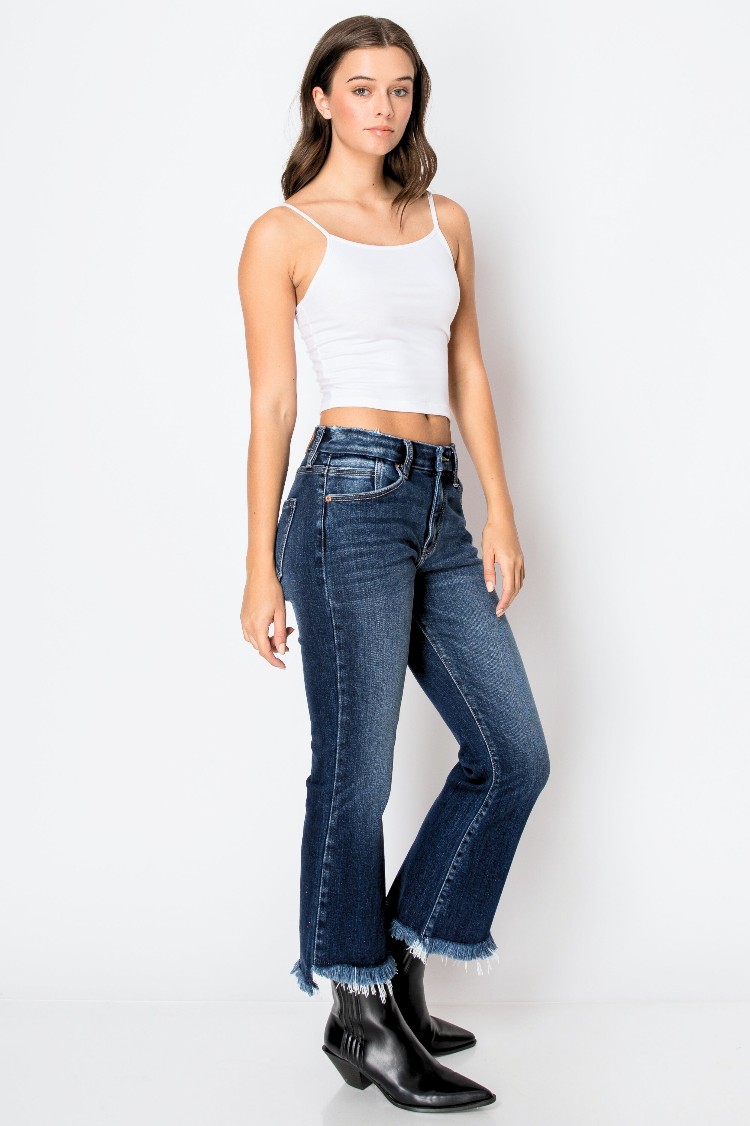 Corset ECO Friendly Colle High Rise Crop Flare Jeans