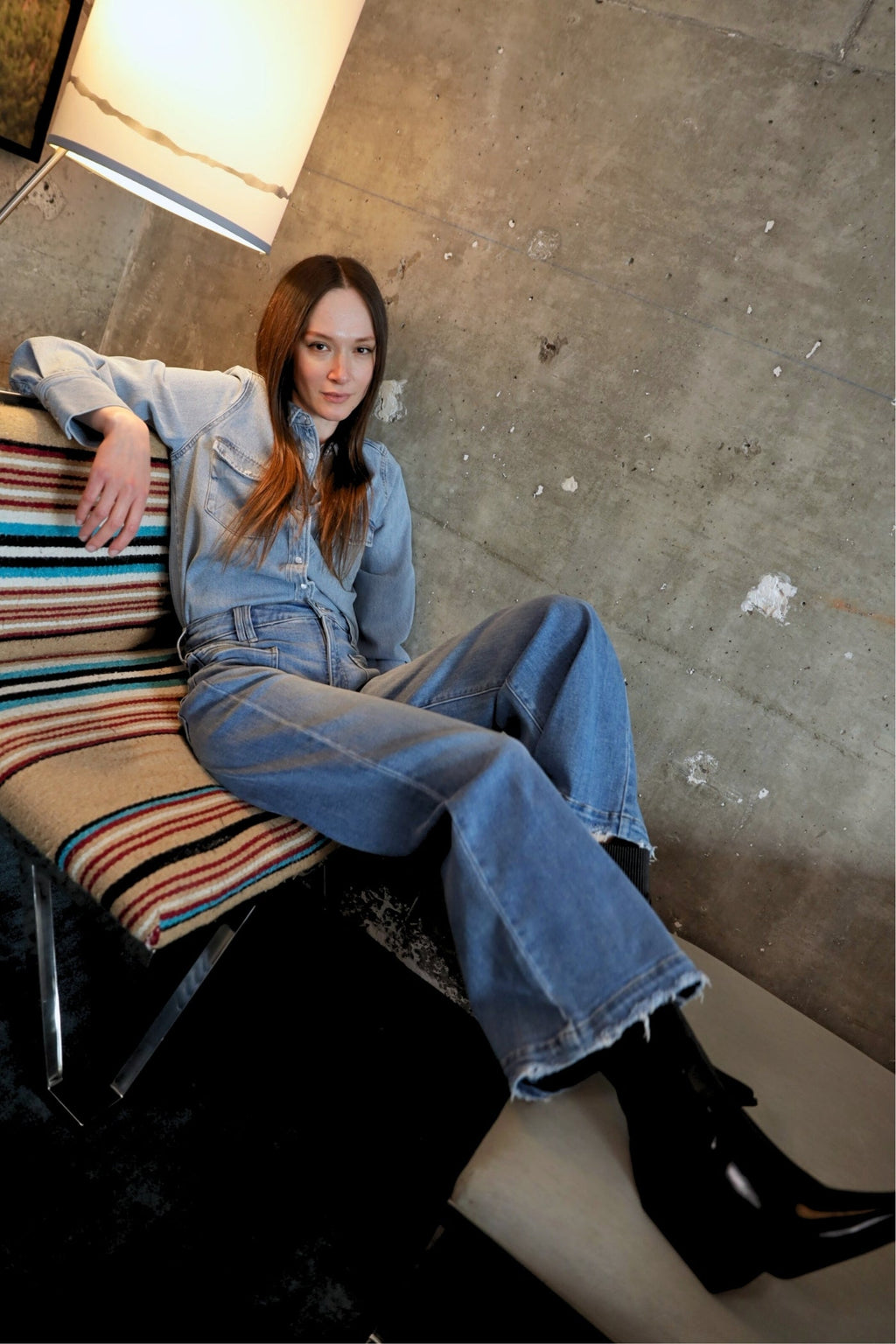 Eco Friendly Fabric High Rise Slim Palazzo Jeans