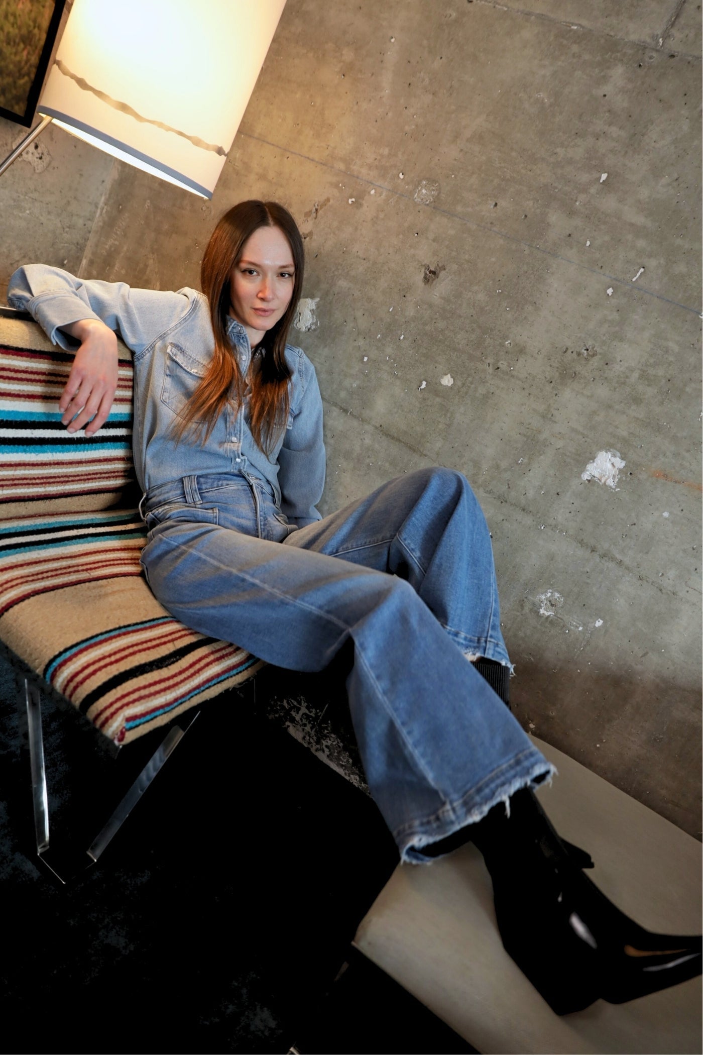 Eco Friendly Fabric High Rise Slim Palazzo Jeans