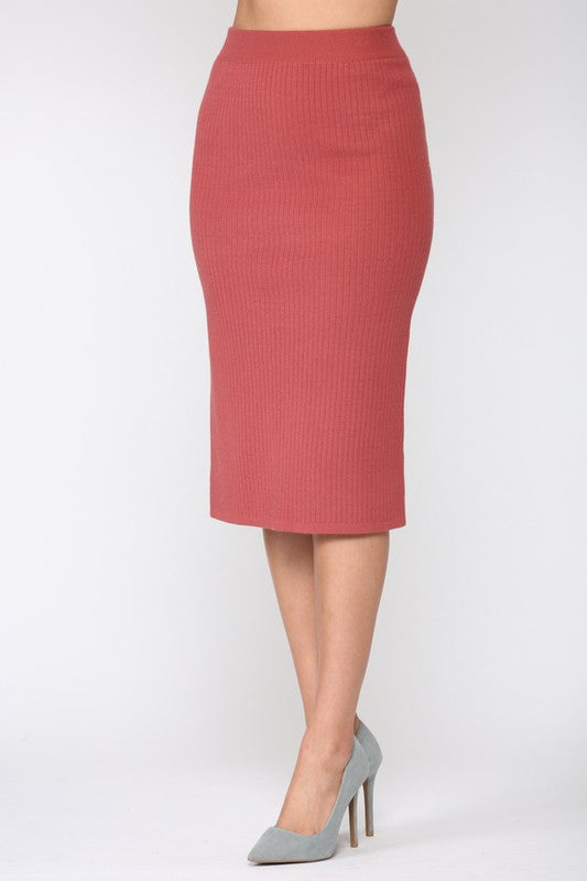 Shantelle Stretch Thick Ribbed Skirt