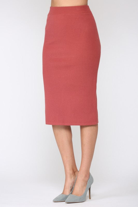 Shantelle Stretch Thick Ribbed Skirt