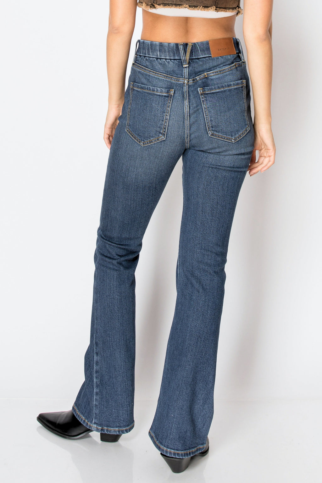 ECO ZERO COTTON Corset High Rise Phone Pocket Bootcut Jeans