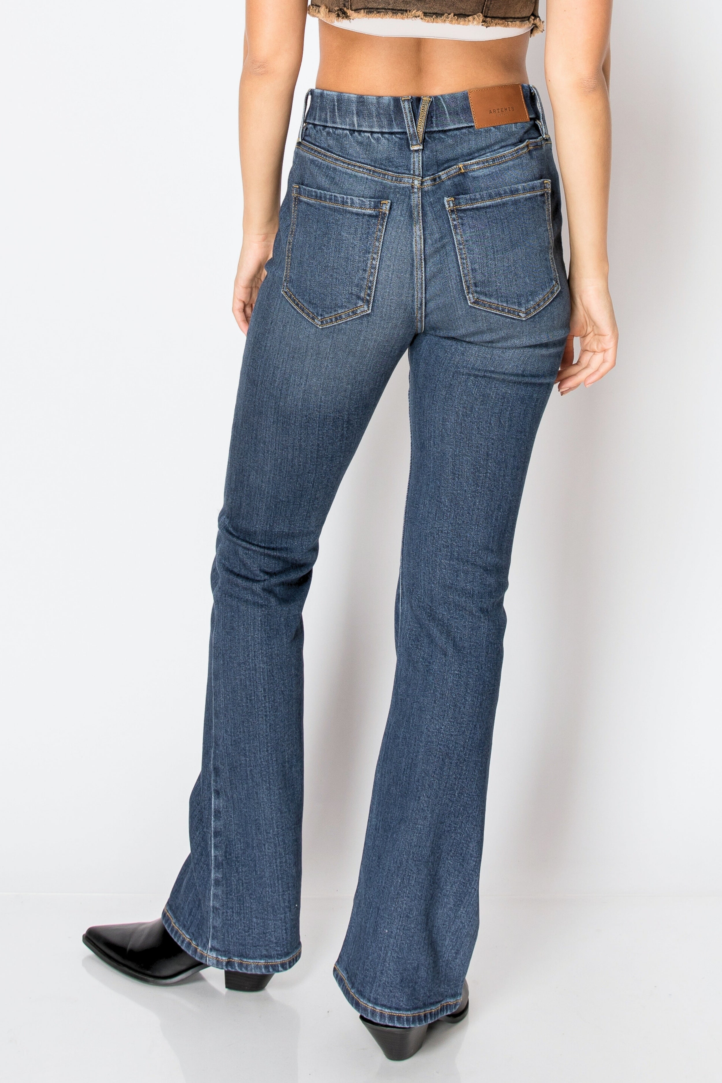 ECO ZERO COTTON Corset High Rise Phone Pocket Bootcut Jeans