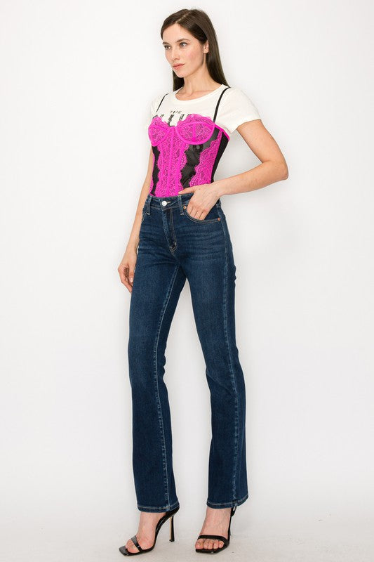 Allison High Rise Skinny Bootcut Jeans