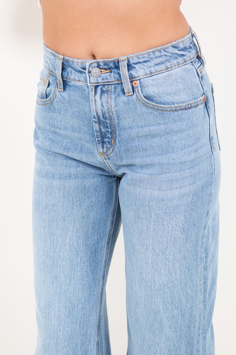 Artemis Vintage | Vivid Horizon Color Dyed High Rise Baggy Wide Jeans