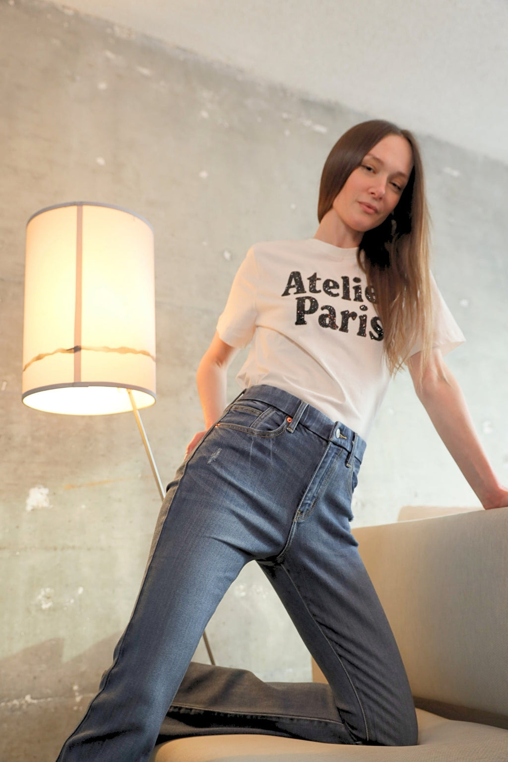 ECO ZERO COTTON Corset High Rise Phone Pocket Bootcut Jeans