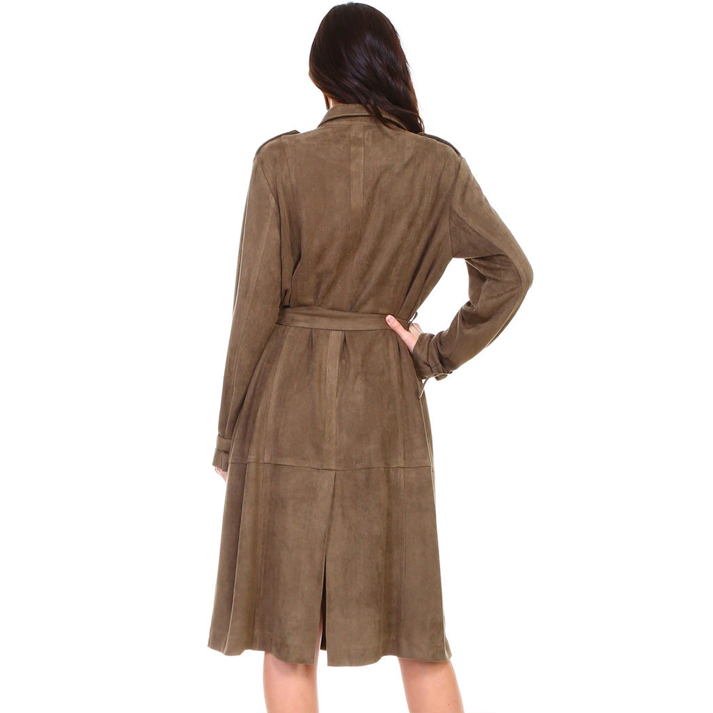 Ariana Suede Trench Coat or Dress