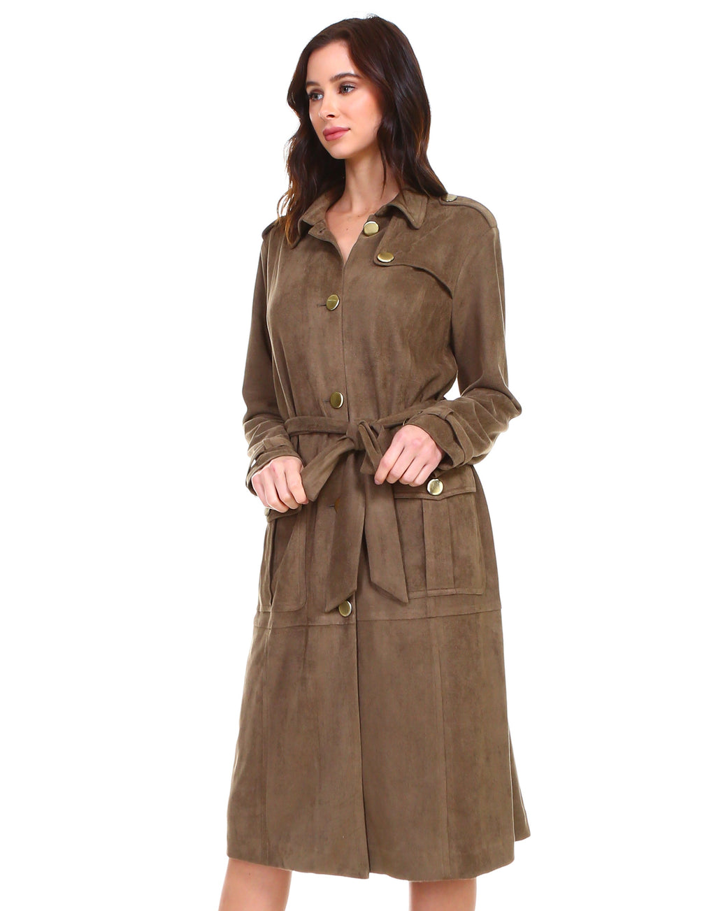 Ariana Suede Trench Coat or Dress