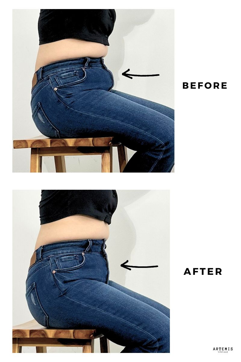 ECO ZERO COTTON Corset High Rise Phone Pocket Bootcut Jeans