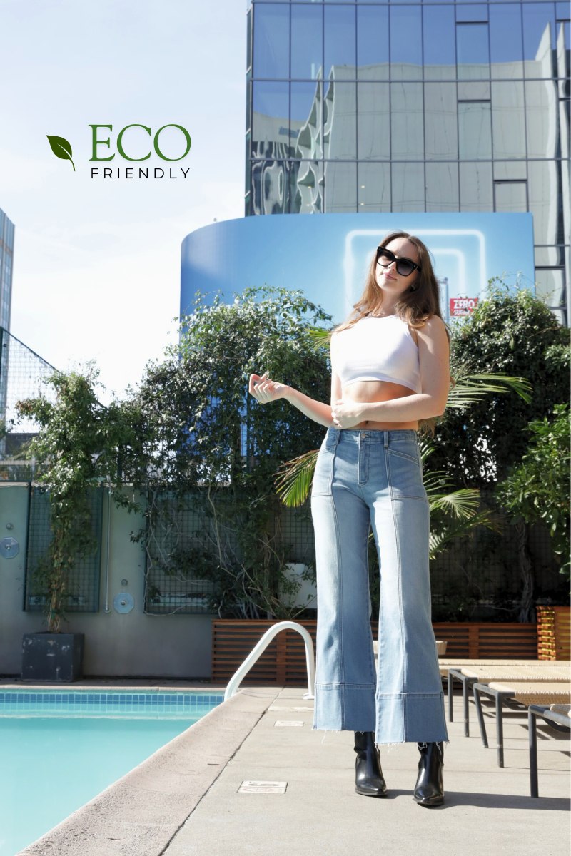 Eco Friendly Tummy Control Slim Palazzo Jeans