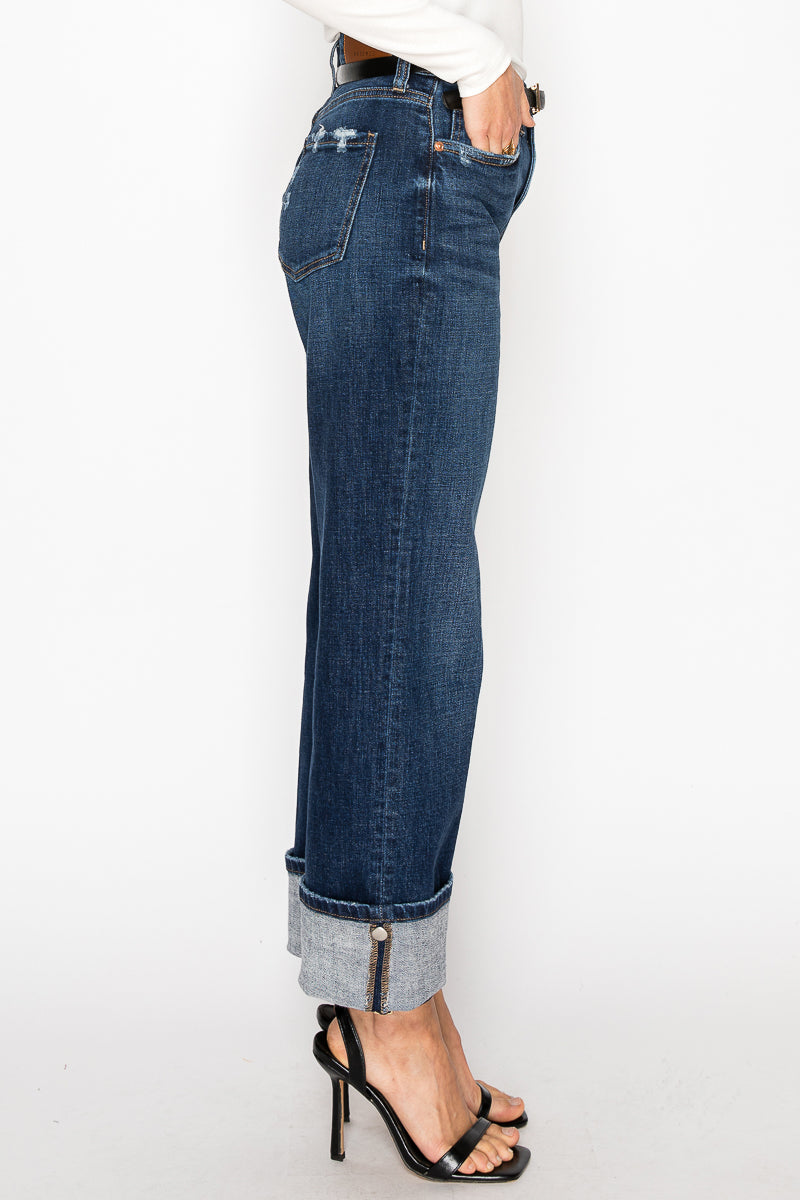 RELAXED HIGH RISE ANKLE STRAIGHT