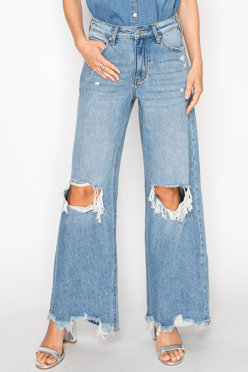 *HYBRID* HIGH RISE RELAXED FLARE JEANS
