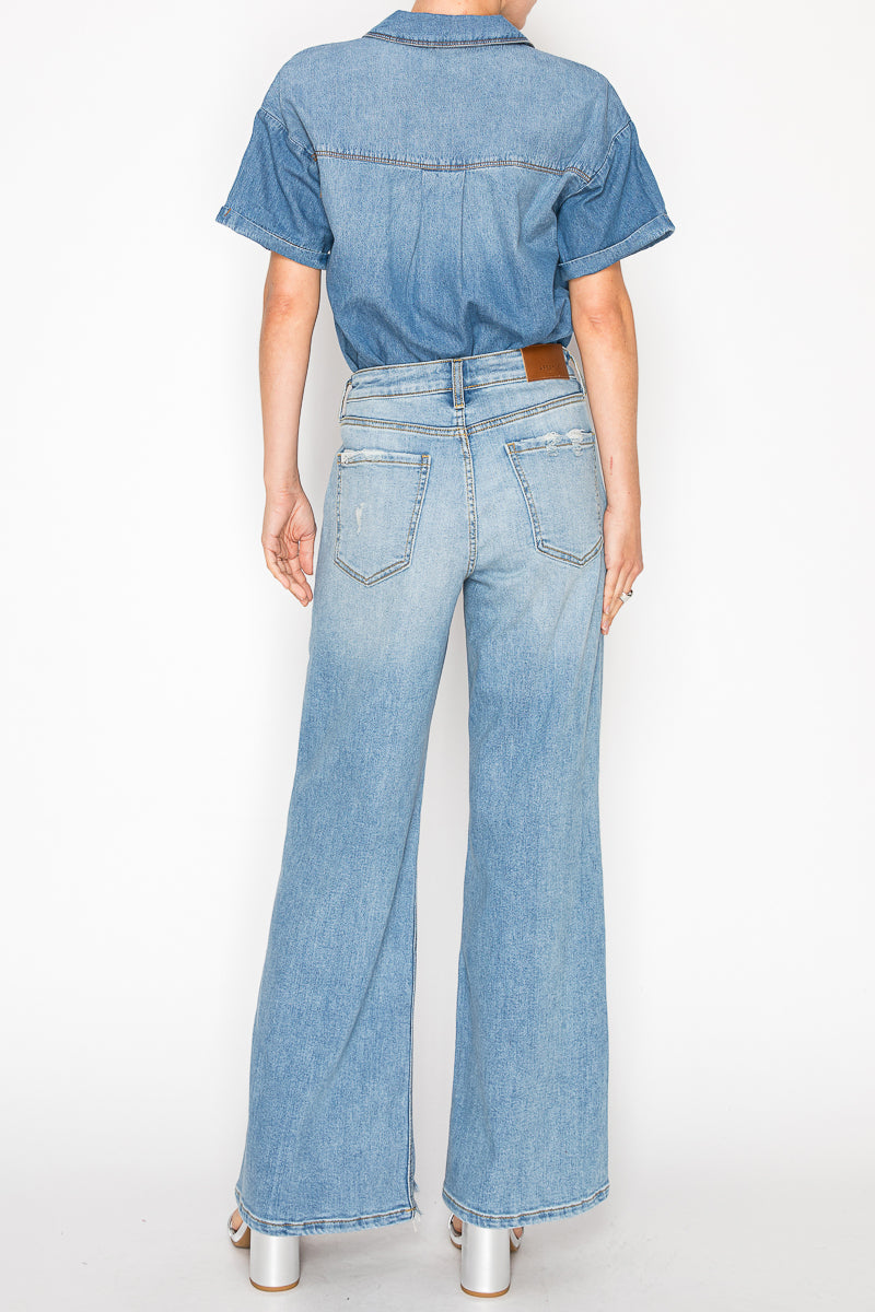 *HYBRID* HIGH RISE RELAXED FLARE JEANS
