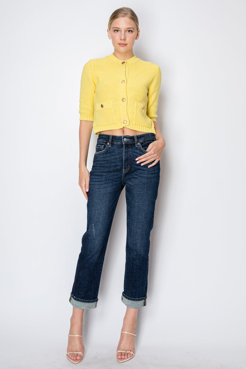 Artemis Vintage | Zephyra Tummy Control High Rise Stretch Straight w/ Single Cuff