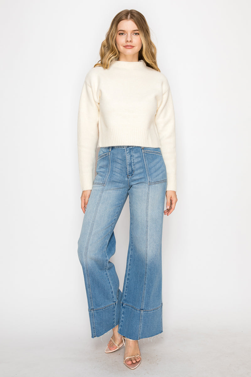 Eco Friendly Tummy Control Slim Palazzo Jeans
