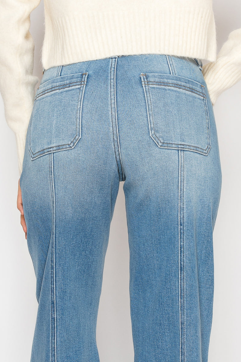 Eco Friendly Tummy Control Slim Palazzo Jeans