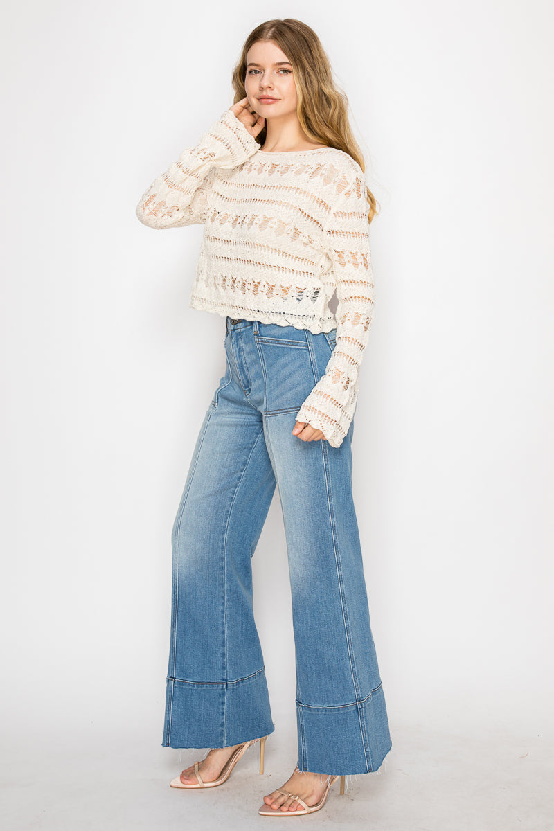 Eco Friendly Tummy Control Slim Palazzo Jeans
