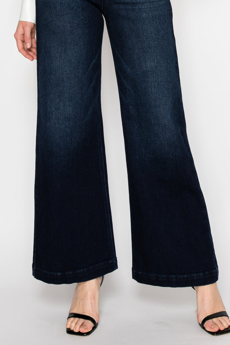 Eco Friendly Ultra High Rise Slim Palazzo Sailor Jeans