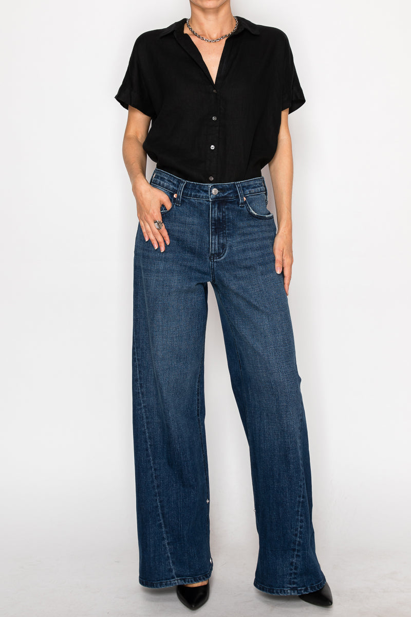 High Rise A-Wide Jeans