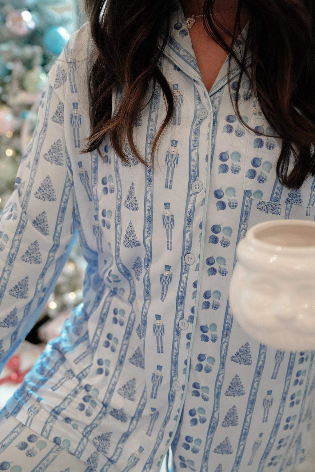 Blue Christmas - Long Pajama Set