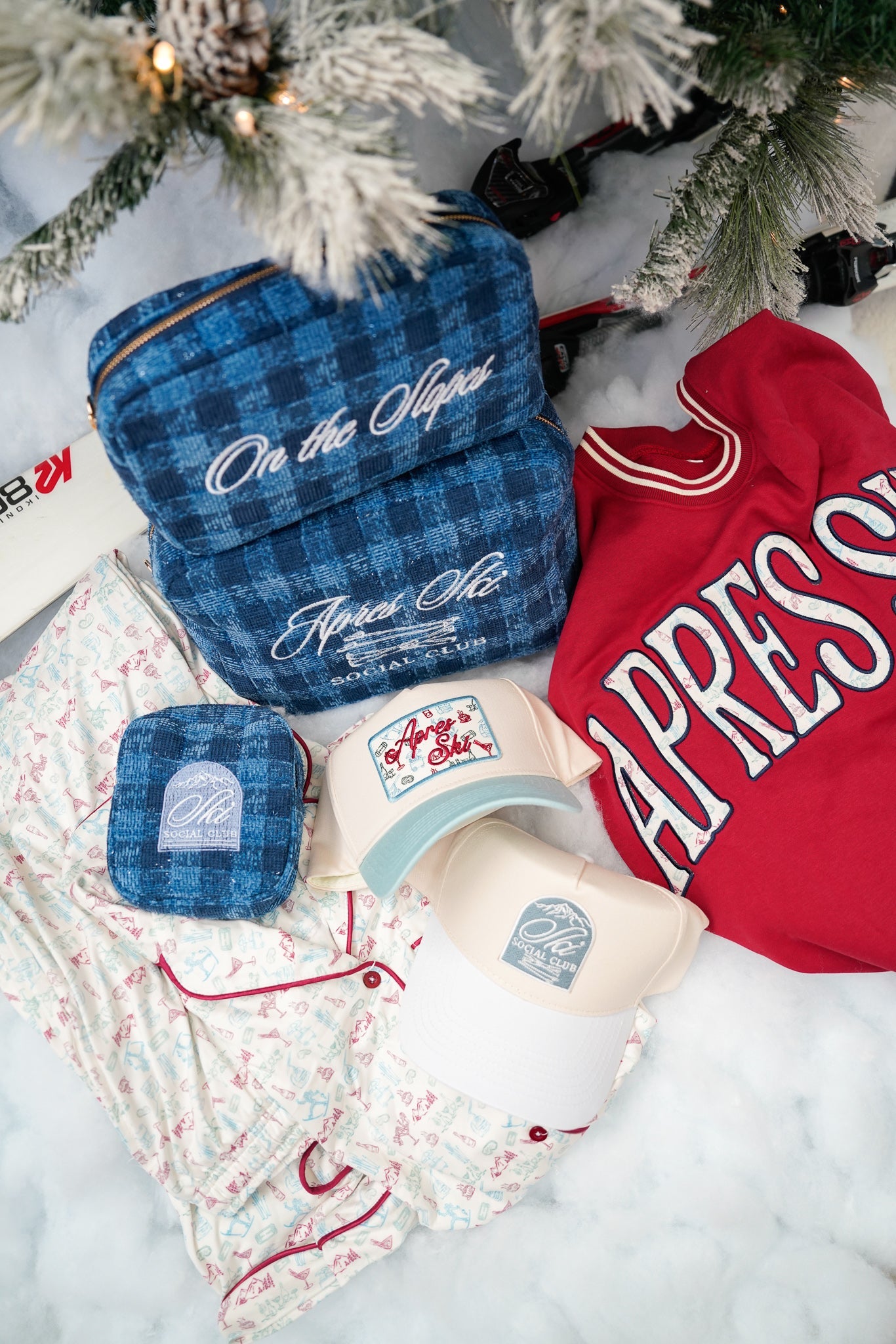 Apres Ski Social Club - Navy Plaid XL Bag