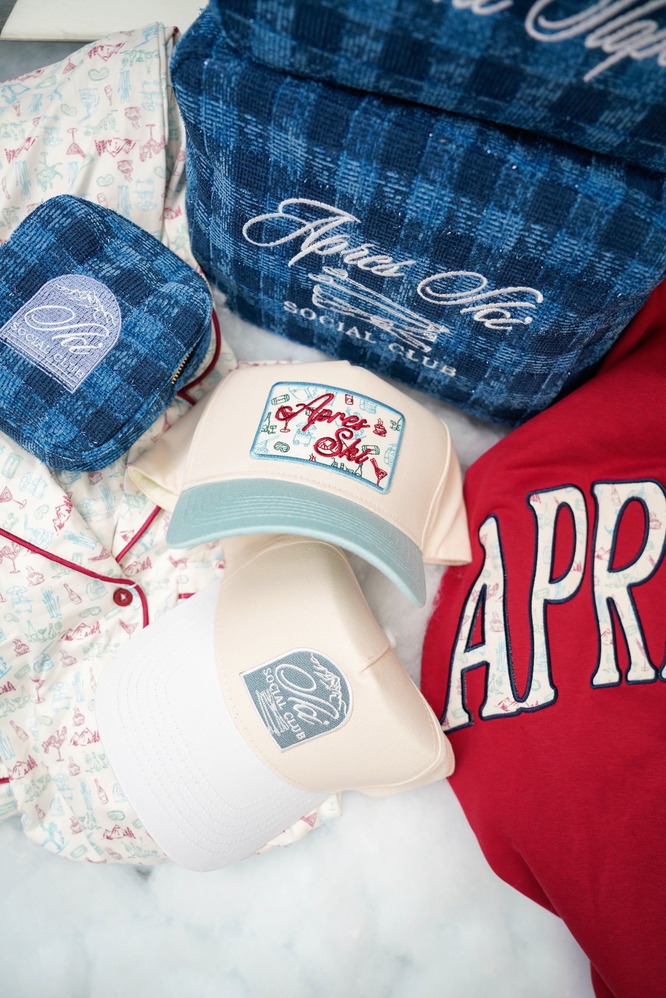 Apres Ski - Baby Blue Vintage Trucker Hat