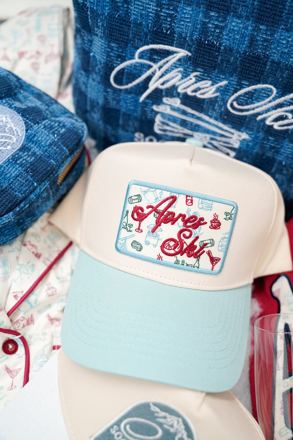 Apres Ski - Baby Blue Vintage Trucker Hat