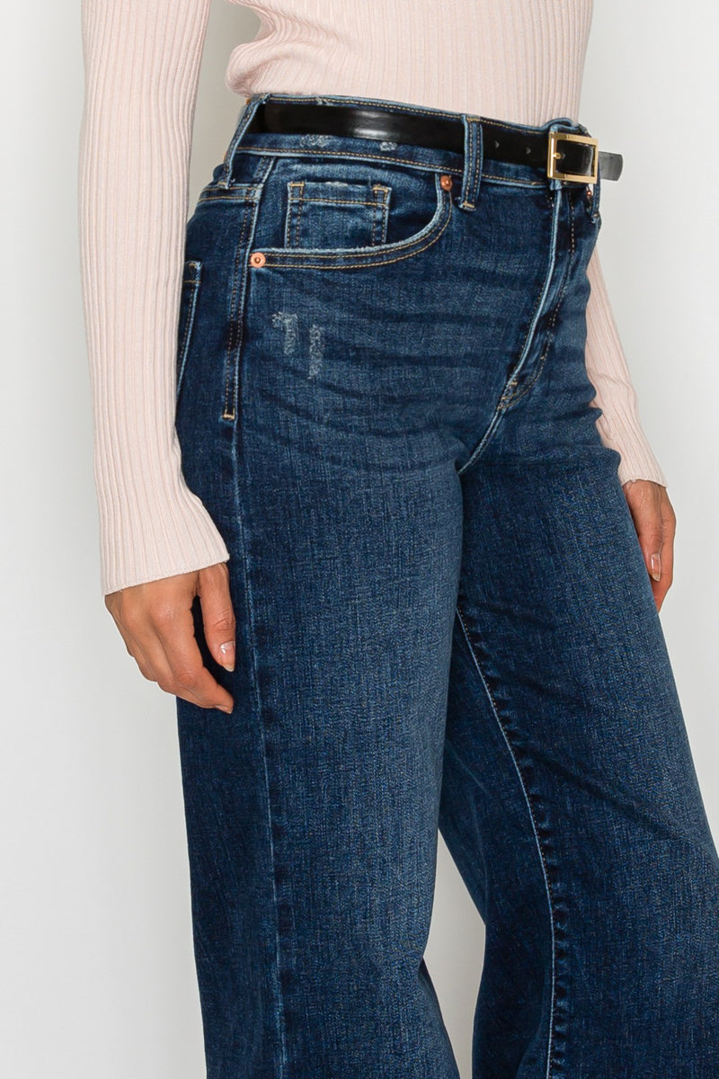 Artemis Vintage | High Rise Cropped Palazzo Jeans