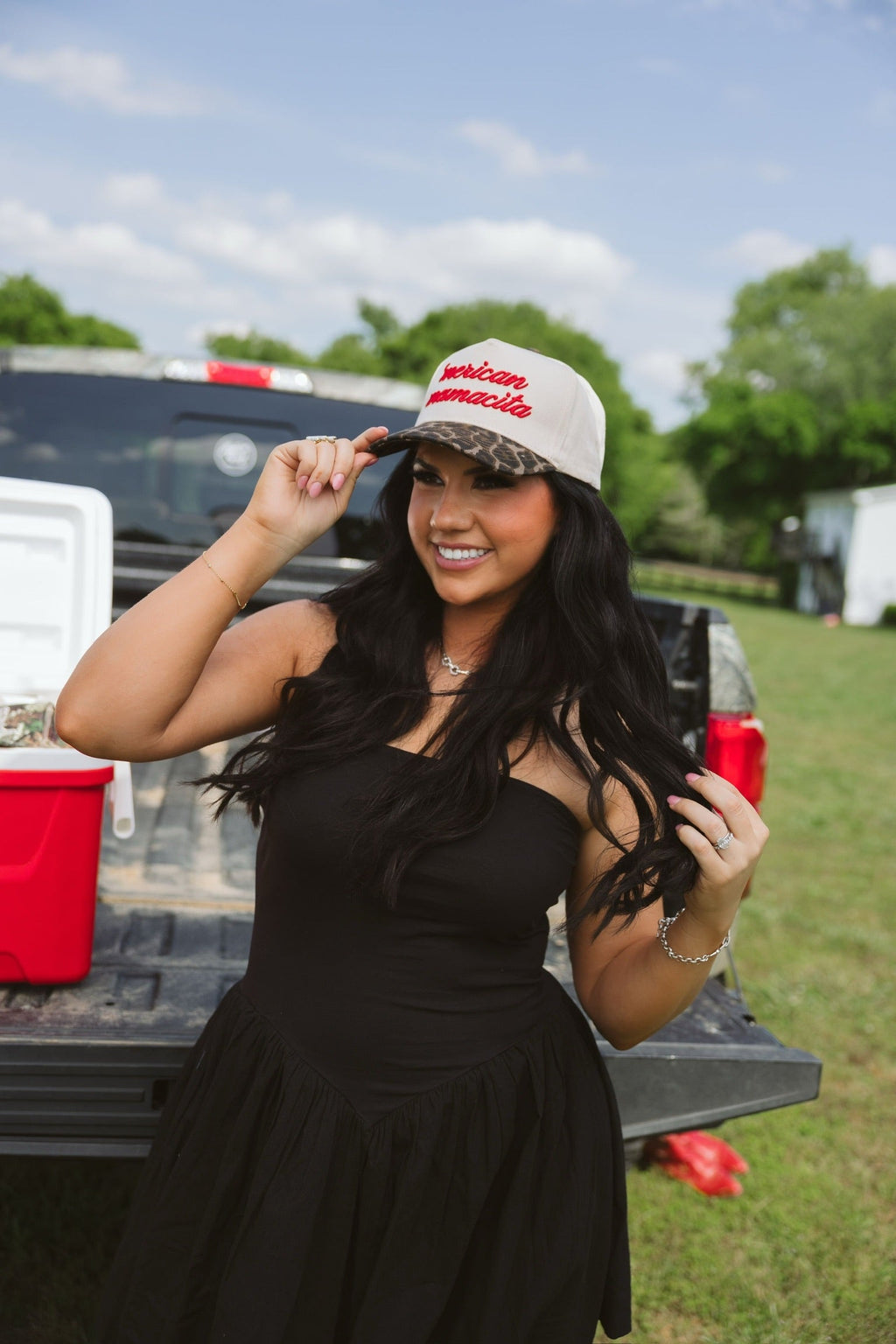 'Merican Mamacita - Leopard Vintage Trucker Hat