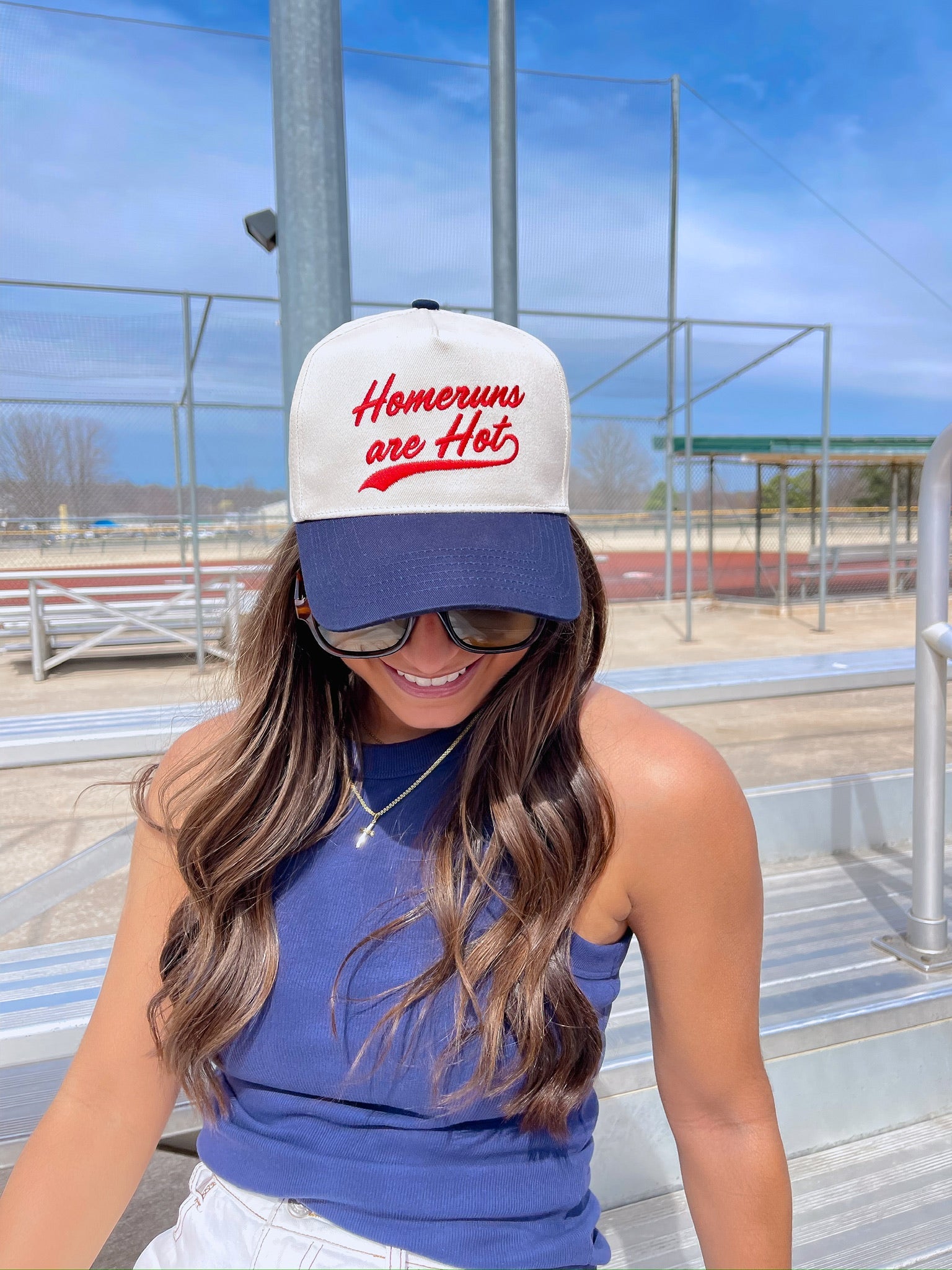 Homeruns are Hot - Navy Vintage Trucker Hat