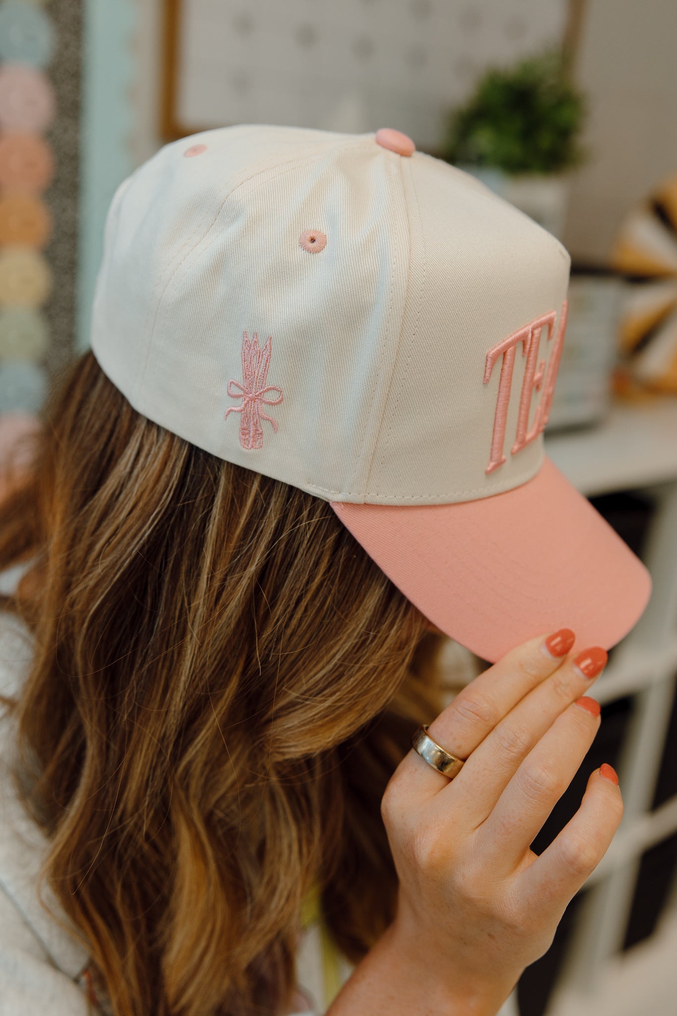 TEACH - Pink Vintage Trucker Hat