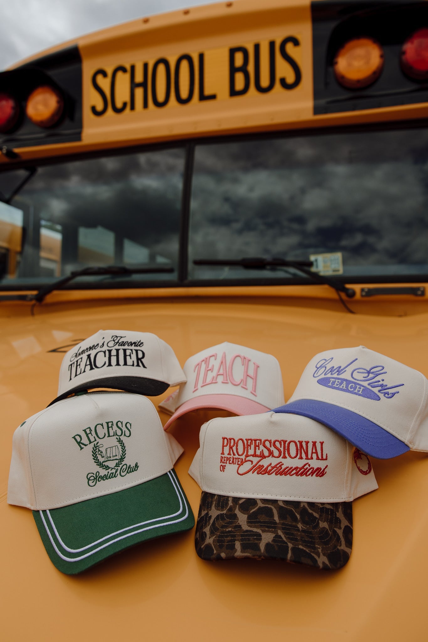 TEACH - Pink Vintage Trucker Hat