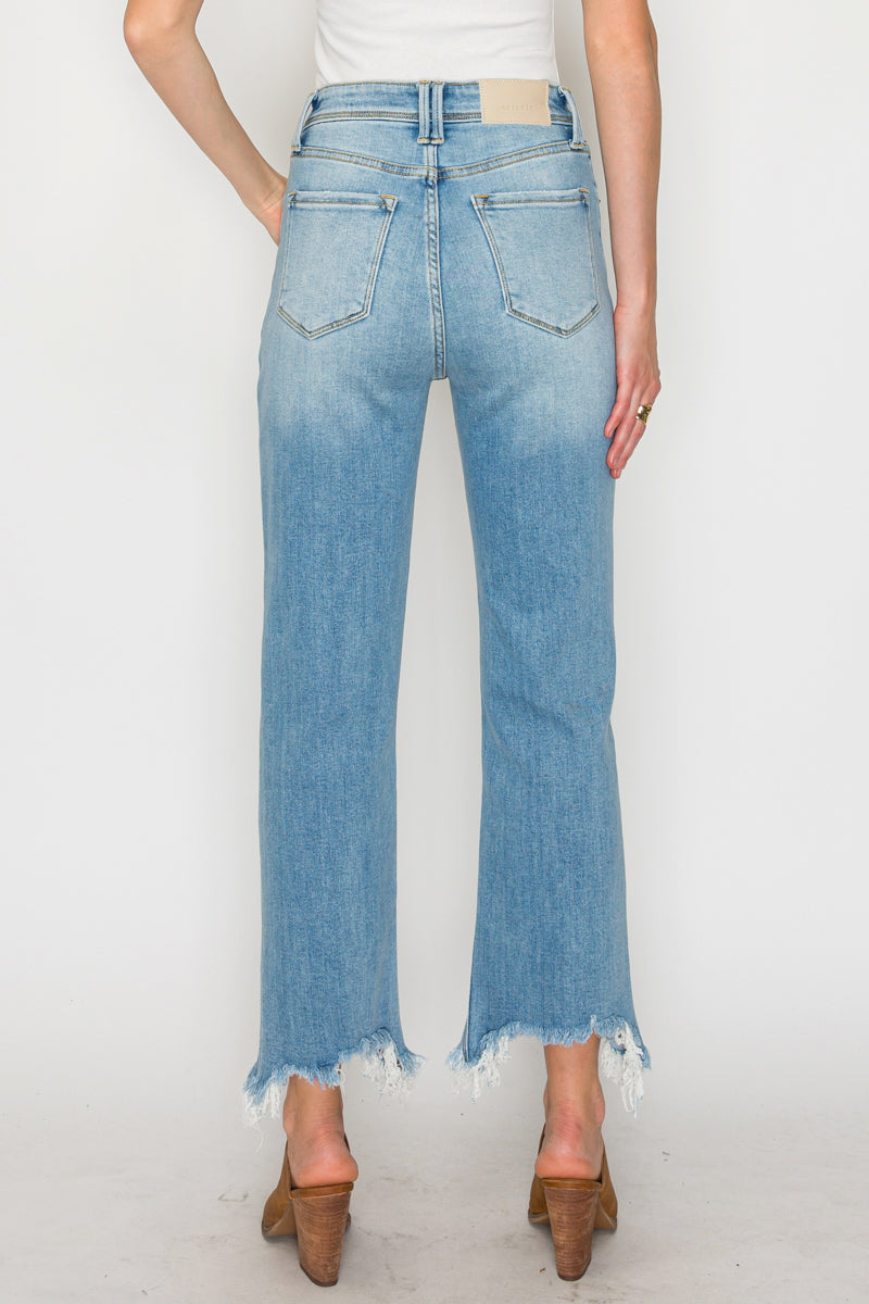 Raelynn Ultra High Rise Modern Wide Jeans – Vintage Distressed Look