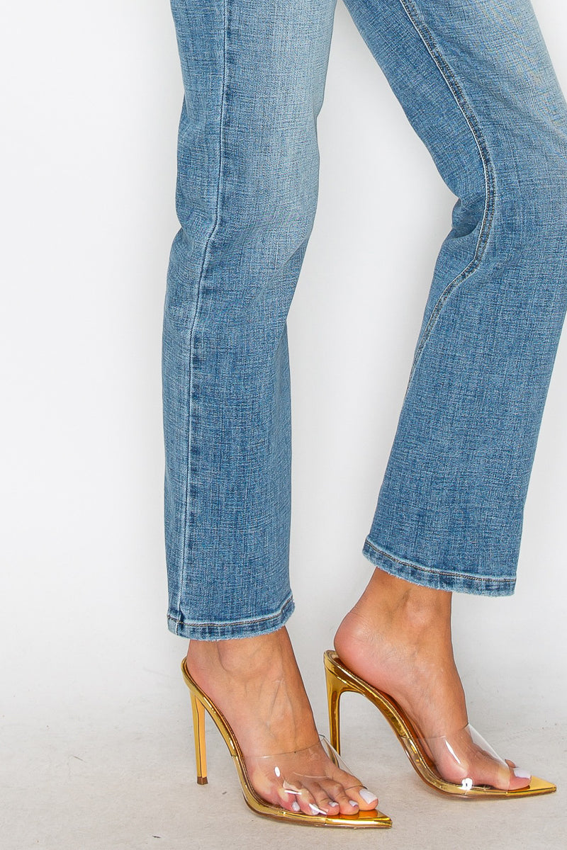 Tummy Control High Rise Straight Jeans