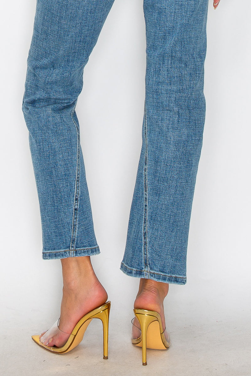Tummy Control High Rise Straight Jeans