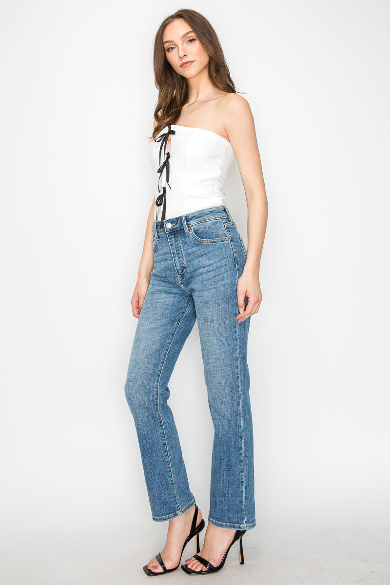 Artemis Vintage | Tummy Control High Rise Slim Straight Jeans