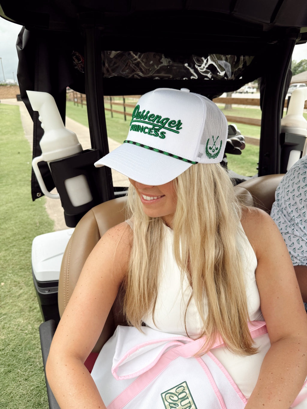 Couples Golf Hat - White Vintage Trucker Hat