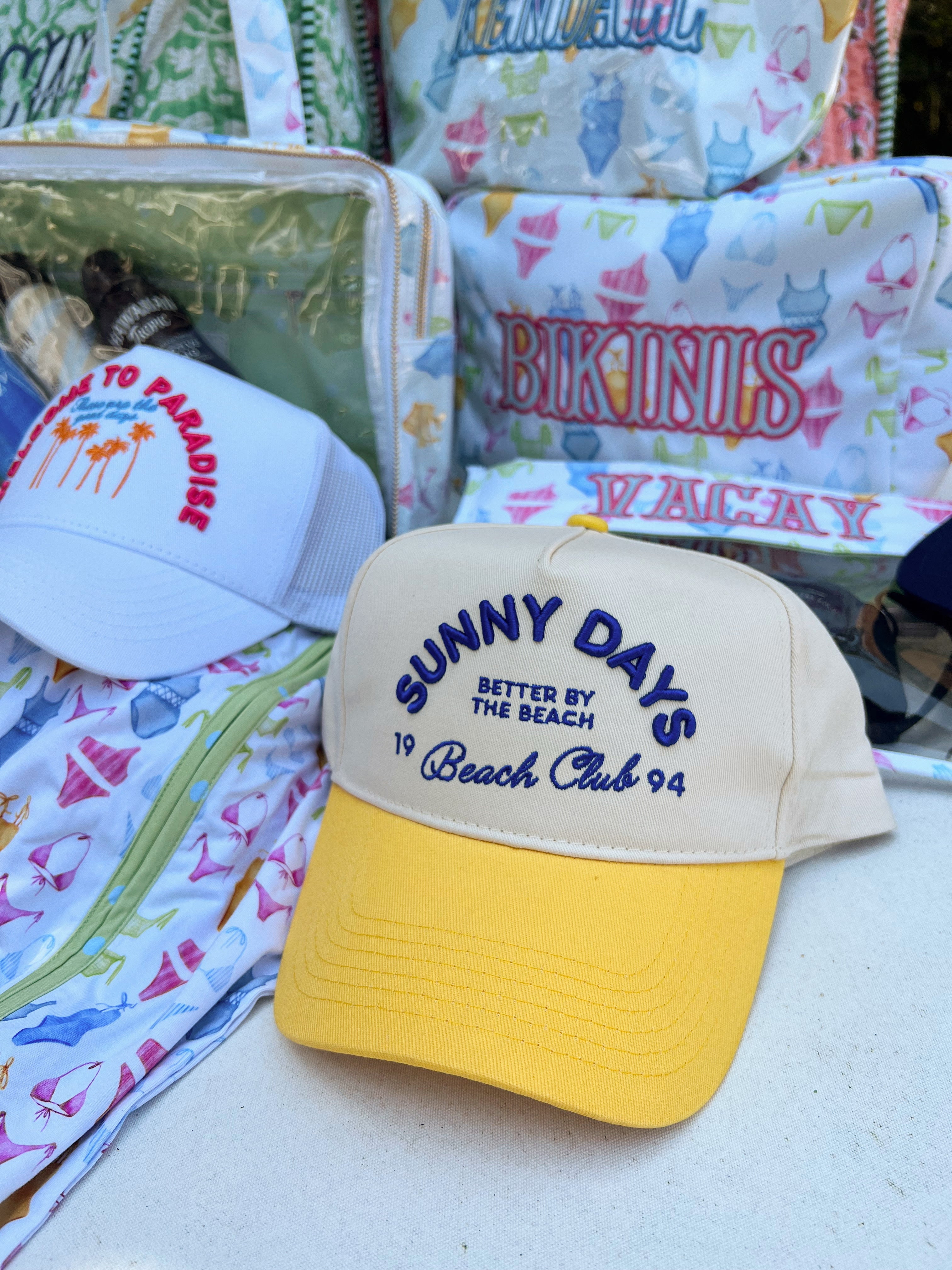 Sunny Days - Yellow Vintage Trucker Hat