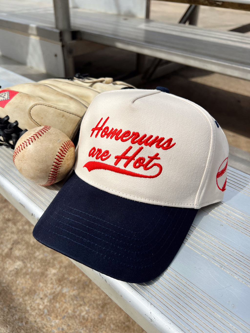 Homeruns are Hot - Navy Vintage Trucker Hat