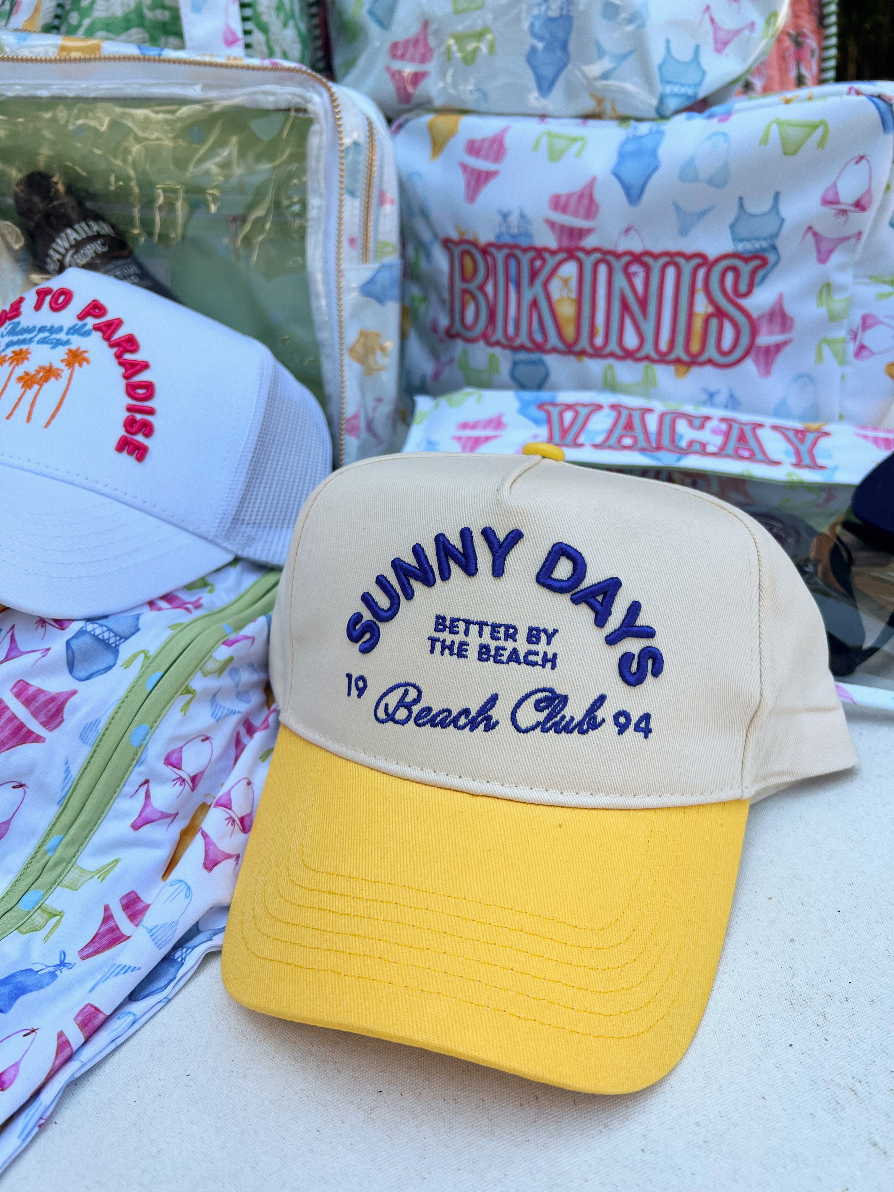 Sunny Days - Yellow Vintage Trucker Hat